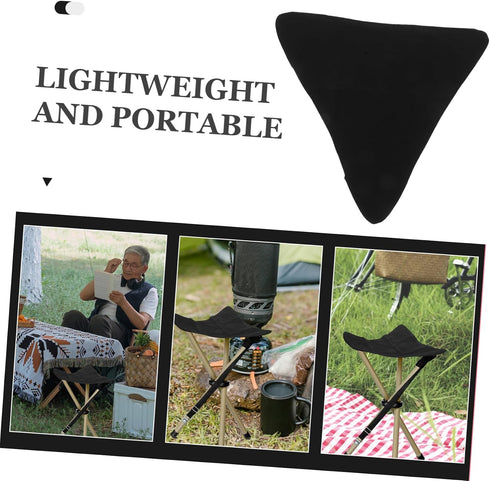 Lightweight Foldable Camping Stool - Triangular Design for Outdoor Use