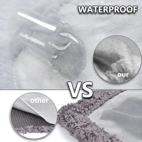 Waterproof Dog Blanket, Super Soft Warm Fluffy Pattern Printing Facecloth, Washable Outdoor Pet Blanket for Large Dogs