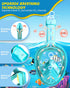 QingSong Kids Snorkel Mask, Full Face Snorkeling Set with Camera Mount, 180 Degree Panoramic View Gear