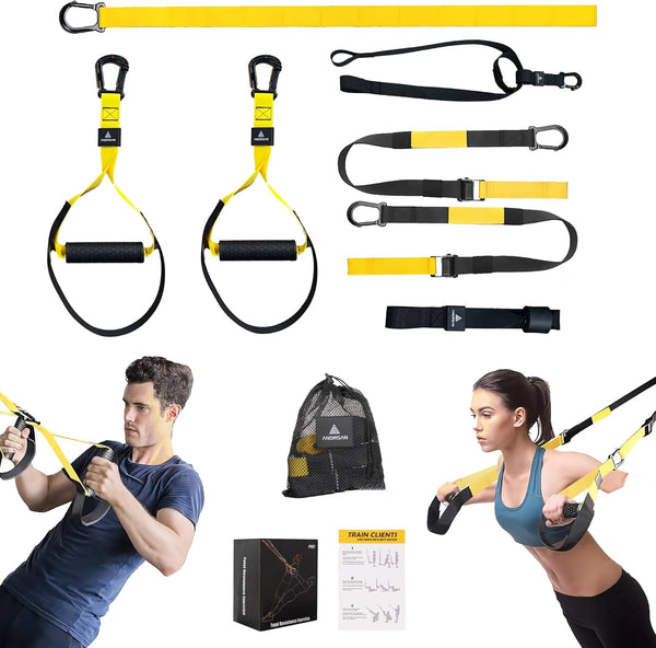 Home Resistance Training Kit, Fitness Straps for Full-Body Workout, Bodyweight Resistance Bands with Handles