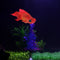 Silicone Artificial Fish Aquarium Decoration - High Simulation Lifelike Floating Fake Betta Fish Tank Ornament (Red