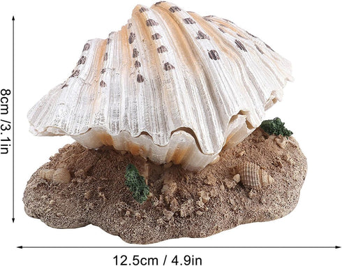 Acouto Aquarium Bubbler Decor - Coral Reef Aerating Action Ornament, Fish Tank Shell Pearl Bubbler Decoration