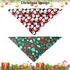 ADOGGYGO 4 Pack Dog Bandana Christmas Scarf Triangle Bibs Kerchief Set, Red Green Pet Christmas Costume Accessories