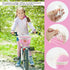 Kid Bike Basket - Flower Style Plastic Front Handlebar Basket for Outdoor Cycling