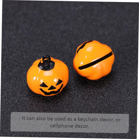 5 Pcs Pumpkin Bells Halloween Ornaments, Cartoon Keychain Pet Bells, Dog Collar Bell Decor Accessories