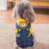 Dog Costume Clothes, Cute Denim Overalls for Small & Medium Pets, Boy & Girl Dogs Coats Jeans T-Shirts