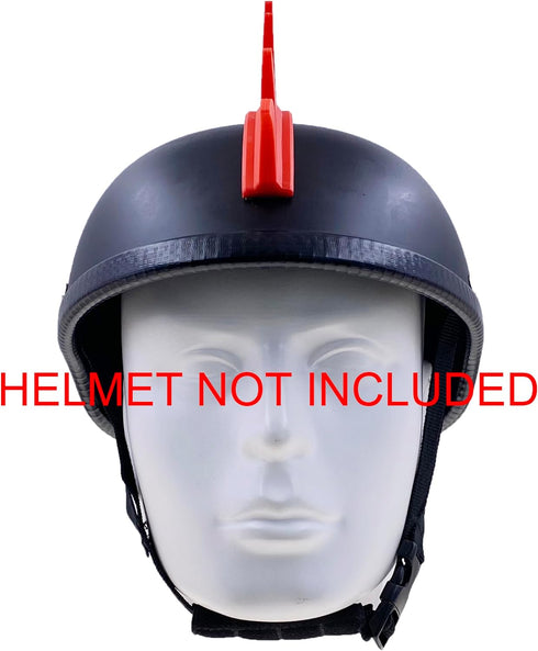 Punk Rubber Mohawk Warhawk Wig Accessory, Stick On Helmet for Ski Skate Bike Biker (Sharkfin - Red)