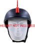 Punk Rubber Mohawk Warhawk Wig Accessory, Stick On Helmet for Ski Skate Bike Biker (Sharkfin - Red)