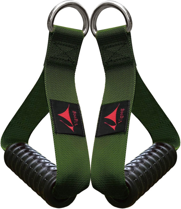 Heavy Duty Gym Workout Handles Attachment for Cable Machine, Resistance Band, Pulley System, Compatible with Bowflex