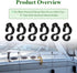 WFCYX 10 30 Amp/10 1" Pcs Electrical Marine Shore Power Cable Clips, S Style Dock Electrical Marine Holders, Hold A