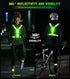 High Visibility LED Light Up Reflective Running Vest for Runners, Night Walking, Rechargeable with Adjustable Waist