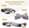 Cat Tunnel Bed for Indoor Cats - Cute Cat Donut Tunnel with Washable Circle Cushion and Blackout Tent Round Pet Play