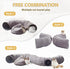 Cat Tunnel Bed for Indoor Cats - Cute Cat Donut Tunnel with Washable Circle Cushion and Blackout Tent Round Pet Play