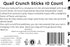 Quail Crunch Sticks Dog Treats, 10 Count - Tasty Chews for Dogs