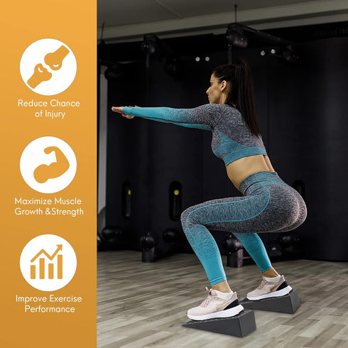 Squat Wedge – Non-Slip Slant Board for Squats, Improve Strength Performance and Calf Stretching