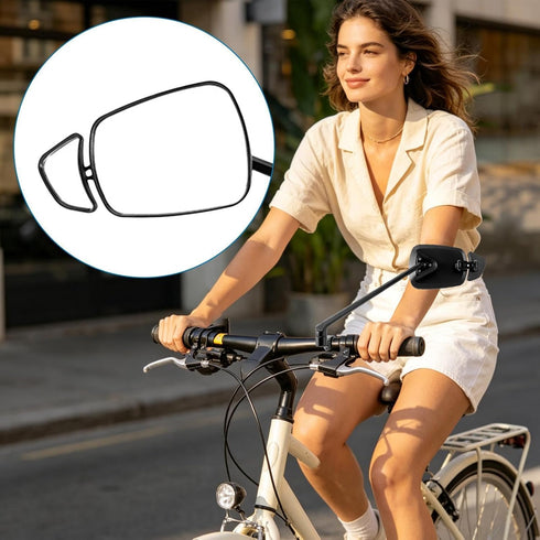 Generic Set, Bicycle Rearview Mirror Wide Vision Lens Handlebar Reflector, Anti Scratch Convex Cycling Safety View