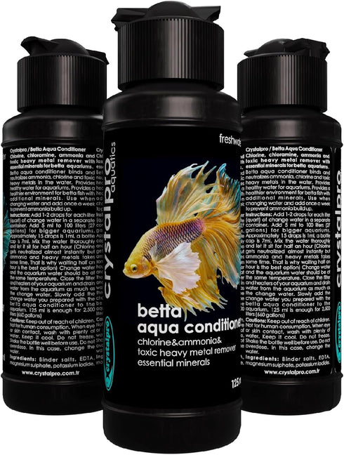 Betta Water Conditioner 4.22 Oz - Treats 660 Gallons, Neutralizes Chlorine and Ammonia for Betta Fish