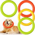Jenaai 4 Pack Dog Training Ring - Durable Fetch Toys for Large Medium Dogs, Floating Dog Ring for Teeth Cleaning