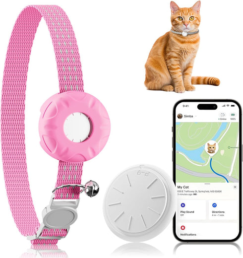 ZFSJTAG Smart Cat GPS Tracker, No Monthly Cat Tracker, Compatible with Apple Find