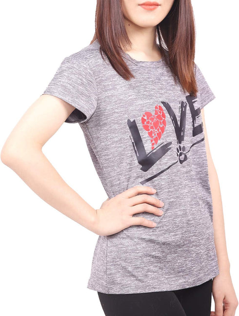 Love Puppy Dog Shirt, Sleeveless Vest T-Shirt for Pets, Crewneck Apparel for Dogs and Cats, Grey X-Large Women’s