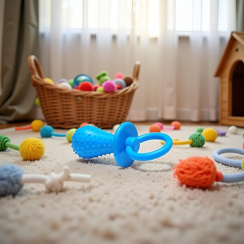 DPWOUM Dog Pacifier,Chew Toys,Mini Bite Resistant Bell Shape Rubber Pacifier, Puppy Molar Chew Training Toy,Bell