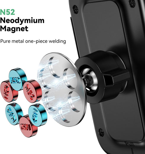 Golf Cart Phone Holder - Magnetic Mount for EZGO/Club Car/iPhone/Galaxy/Google Pixel, 360° Rotatable