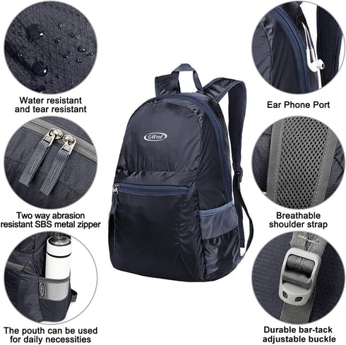 G4Free 20L Lightweight Packable Backpack, Travel Hiking Daypack, Foldable for Men and Women