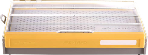 Plano EDGE 3700 Hook Utility Box, Clear/Yellow, Waterproof Tackle Storage Container for Fishing Hooks