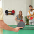 ikkle Wall Mounted Ping Pong Paddle Holder for 6 Paddles and 12 Balls, Table Tennis Racket Display Organizer