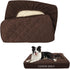 CHHKON Dog Bed Covers Replacement, Washable Waterproof Cover for Dog Bed Only (Brown, 36x27x6 inch)