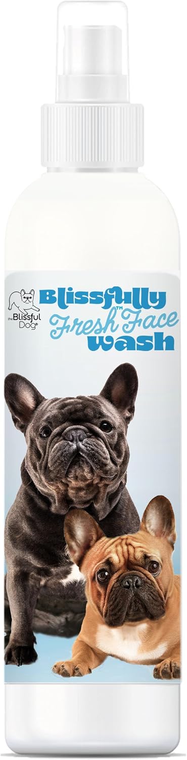 The Blissful Dog Blissfully Fresh Face Wash - Cleans Facial Folds and Wrinkles, 4-Ounce for French Bulldog