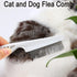 Double Sided Undercoat Rake Comb - Pet Grooming Tool for Dog and Cat Shedding, Dematting, Flea Comb Set (Blue/16 tooth)