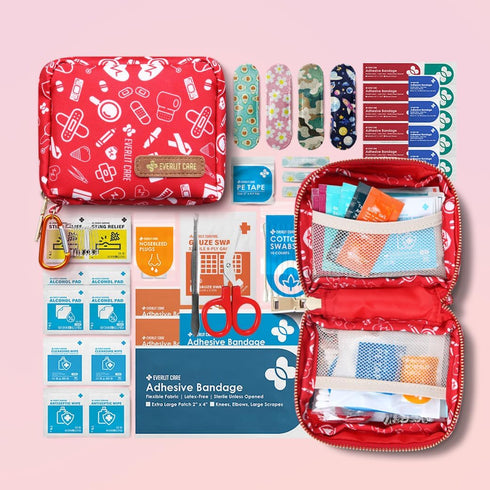 EVERLIT CARE Pack 105 EVERLIT Mini Rescue | Medical Essentials Organized in Portable Storage Bag | Pocket Size Kids