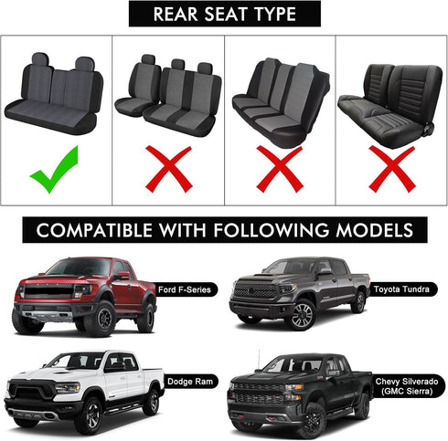 F150 1500, 600D sportuli Dog Car Seat Cover Replace for Ford and Dodge Ram Oxford Cloth Heavy Duty Waterproof Non Slip