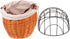 Zerodeko Wicker Woven Bike Basket Sturdy Front Handlebar Pannier with Belt for
