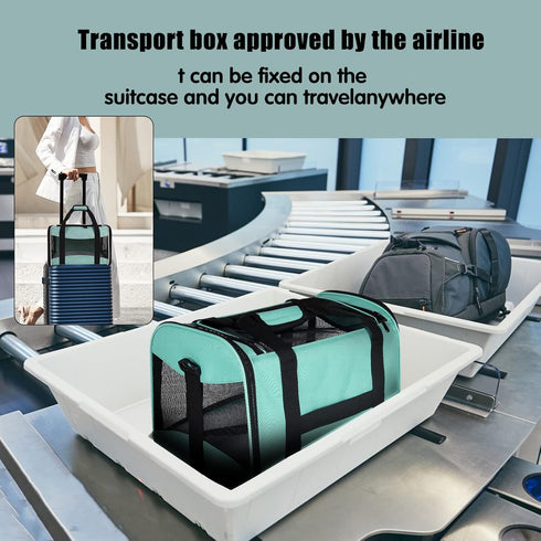 Cat Carrying Case - Soft Sided Pet Carrier for Up to 30Lbs, Portable Travel Carrier with Removable Fleece Pad,