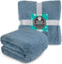PetAmi Fluffy Waterproof Dog Blanket for Bed, Large Dogs, Soft Warm Pet Sherpa Throw, Washable Mat, Dusty Blue, 60x80