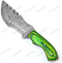 Tracker Knife Damascus Steel Hunting Knife with Horizontal Carry Sheath - Fixed Blade for Camping
