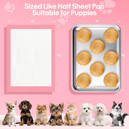 13" 18" -100 Count (13" 18" 100 Puppy Pads Disposable Puppy Training Pads x Puppy Pads | Premium Puppy Potty Training