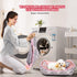 Gigreinc Cute Pink Puppy Sleeping Mat Bed with Leopard Pattern, Round Square Shape Cat Dog Sofa Bed, Pet House Nest
