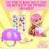 Pink Bike Helmet for 18" Dolls, Includes Decorative Decal Stickers Accessory