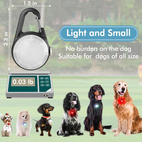 2 Pack Dog Collar Light, USB Rechargeable with 4 Modes for Nighttime Clip On, IP68 Waterproof for Night Walking