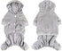 Dog Hoodie - Fleece Sweatshirt with Buttons, Cold Weather Coats, Winter Warm Cotton for Small Medium Large Dogs