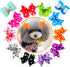 YOY 24 pcs/12 Pairs Adorable Grosgrain Ribbon Pet Dog Hair Bows with Elastic Bands - Grooming Accessories Set
