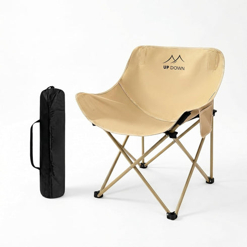 Generic Portable Folding Camping Chair, Lightweight Outdoor Lawn Chair with Cup Holder and Carry Bag for Beach, Sports
