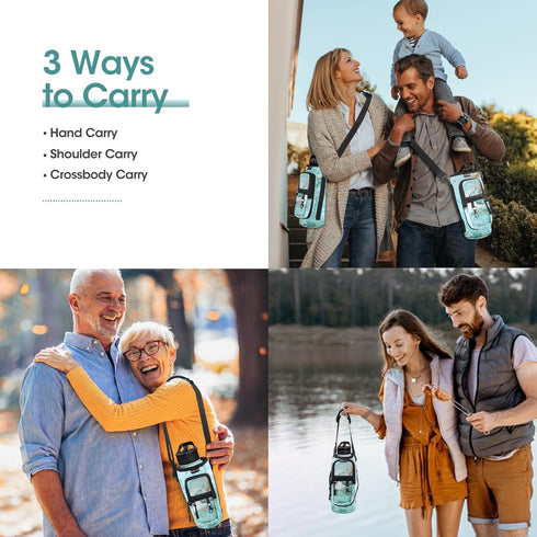 25oz 32oz 40oz 64oz ARTSO Water Bottle Carrier Bag Sling Holder Pouch, Insulated Water Bottle Sleeve Case Cover