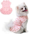 TONY HOBY Dog Summer Dress with Strawberry for Small Medium Dogs - Soft and Breathable (Pink, XS)