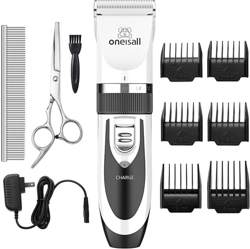 oneisall Dog Shaver Clippers Low Noise Rechargeable Cordless Electric Quiet Hair Clippers