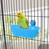 Wontee Bird Bath with Mirror Toy for Small Birds, Fixable Parrot Bathroom Tub for Parakeets
