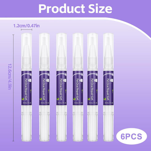 Uelkr 6Pcs Pet Oral Repair Gel for Dog, Pet Teeth Care Gel Cleaner Tooth and Fresher Breath, New Pet Oral Restoration